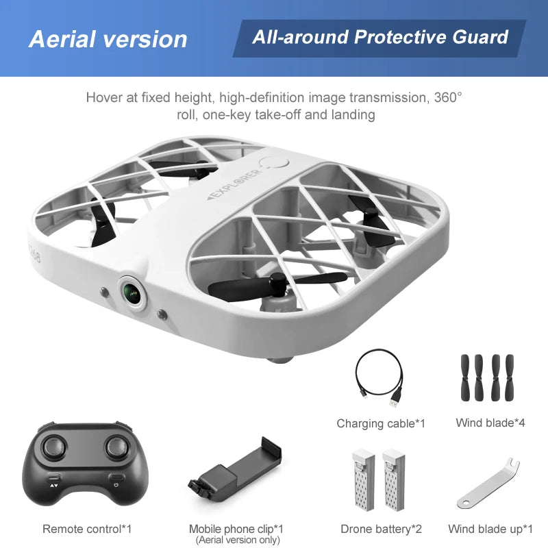 JJRC H107 Dron RC con 2 baterías RC Dron 8K 4K Quadcopter con cámara control remoto Drone juguetes de Navidad regalo para niños chico