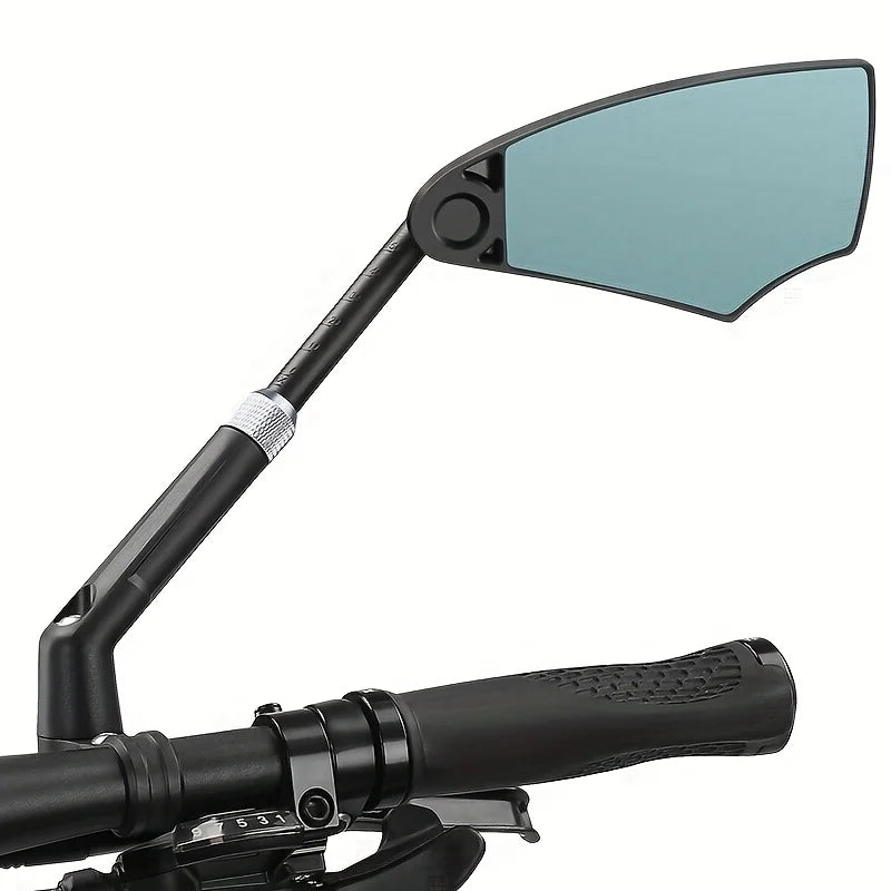 Espejo Retrovisor para Bicicleta Antideslumbrante - Espejo Retrovisor para Bicicleta con Retracción y Giro de 360° °   Lente Ajustable, Bicicleta Plegable