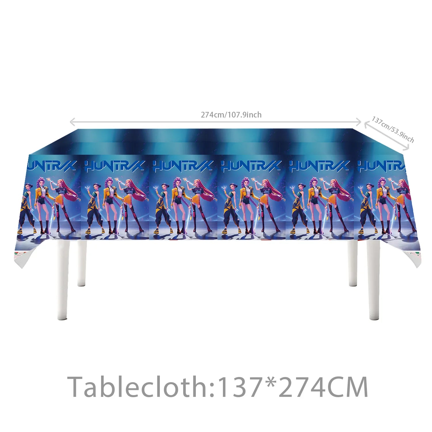 Vajilla desechable para fiesta temática de cazadores de demonios k-pop, plato con bandera de cazador, globo, decoración de cazadores, suministros para fiesta de cumpleaños