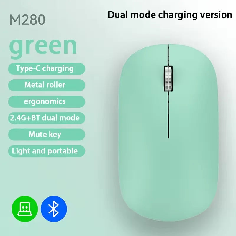 Nuevo Ratón Inalámbrico con Carga Tipo-C, Clic Silencioso, Portátil, Ergonómico, Universal para Oficina, Ligero, para Juegos, Sin Ruido, 2026
