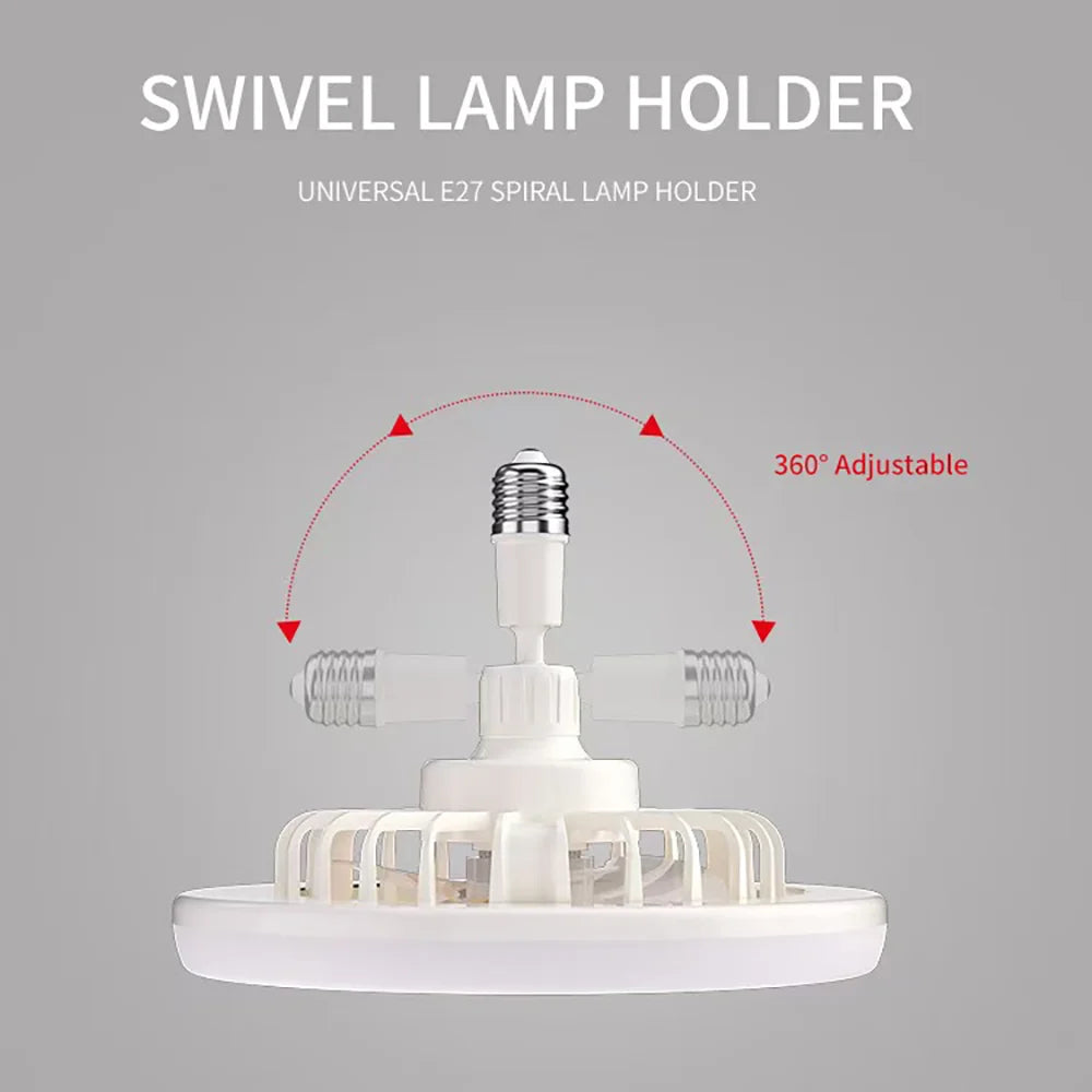 Miflame-ventilador de techo giratorio 3 en 1, lámpara de iluminación con Control remoto, convertidor E27, Base de iluminación, dormitorio y sala de estar