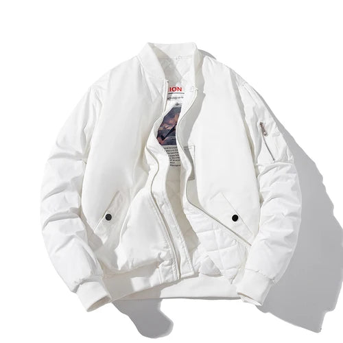 Chaqueta Bomber para hombre y mujer, chaqueta de piloto lisa de otoño e invierno, abrigo de béisbol con capucha Vintage a la moda, cortavientos informal, rojo, rosa, Borgoña