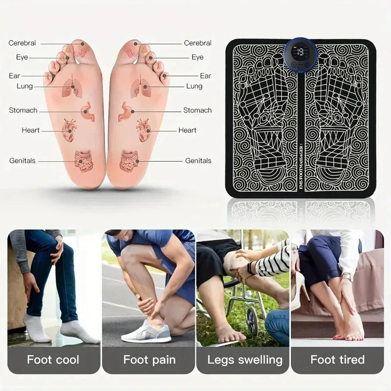 Almohadilla masajeadora de pies eléctrica, entrenador de relajación de masaje muscular para masaje, Fitness, deporte al aire libre, relajación familiar en casa