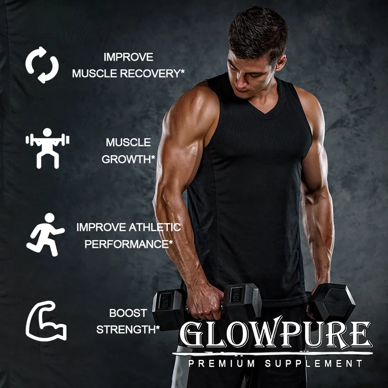 Cápsulas de monohidrato de creatina para mejorar la masa muscular, mejorar la fuerza y el rendimiento, recuperación de entrenamiento, ganador de masa