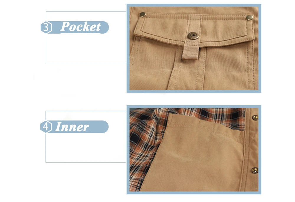 Primavera otoño hombres camisa de franela a cuadros chaqueta Casual hombres Retro solapa algodón camisas cálidas hombres chaqueta cortavientos táctica ropa