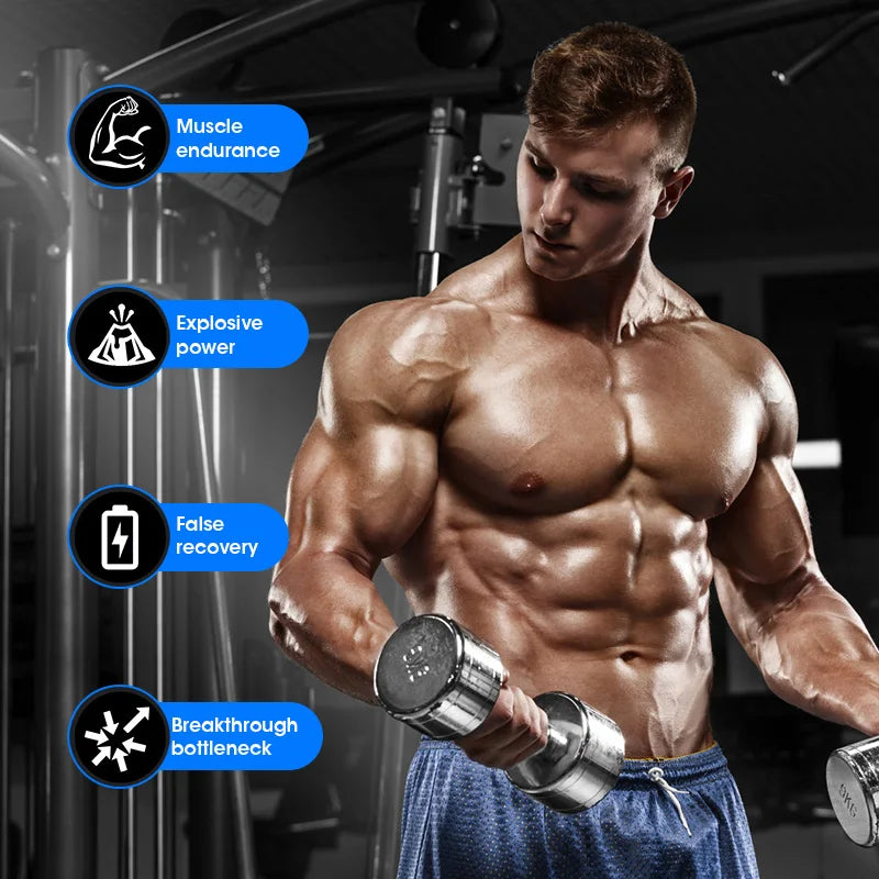 Cápsulas de monohidrato de creatina, proteínas de suero de rendimiento energético para recuperación de entrenamiento de masa muscular, suplemento energético para hombres