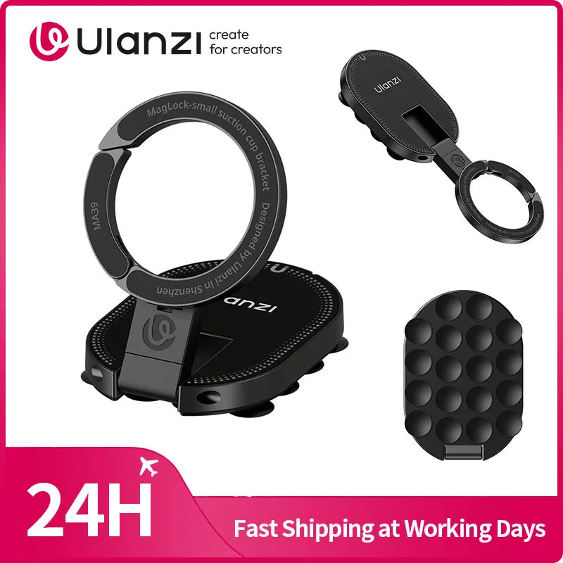 Ulanzi MA39 MagLock Ventosa Soporte de escritorio para teléfono para iPhone 17 16 15 14 con parte inferior de succión para cristal de pared