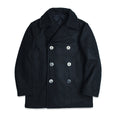 Peacoat Red Tornado 740 en negro, abrigo vintage de mezcla de lana de longitud media con doble botonadura para hombre, chaqueta cálida de invierno