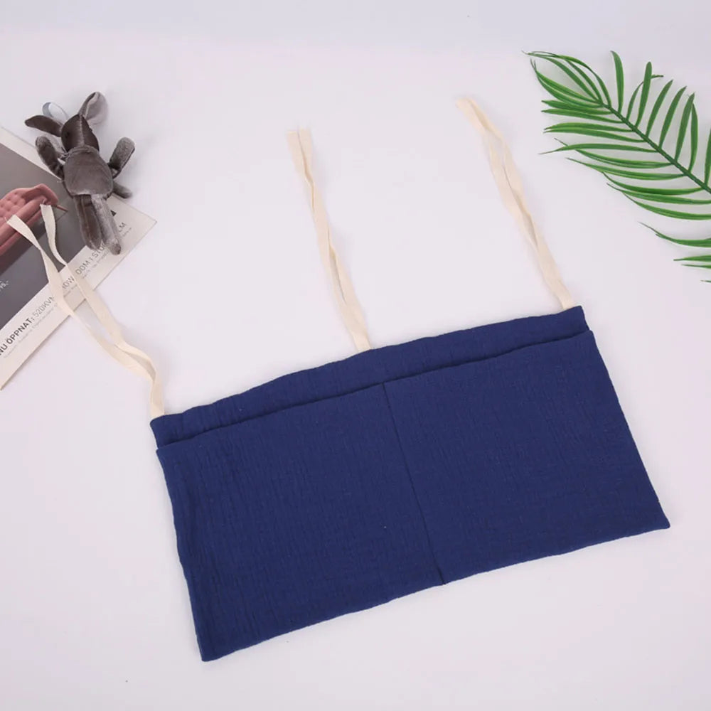 Organizador para cuna de bebé, bolsa de almacenamiento para cama Caddy, 2 bolsillos, colgante para cabecera de cama, organizador para pañales, juguetes y ropa