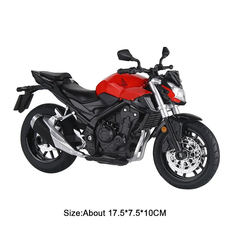1:12 Honda CB650 CB400F juguetes de coches de aleación fundida modelos dirección de la rueda delantera de la motocicleta con vehículos ligeros de sonido coleccionar adornos