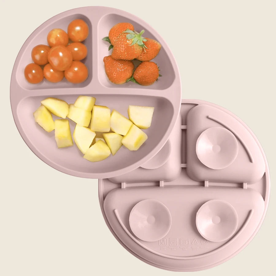 Plato de comedor de silicona con ventosa para bebé, platos sin BPA para niños, vajilla de entrenamiento con succión para niños, cuencos de alimentación para niños, cosas para bebés, 1 Uds.