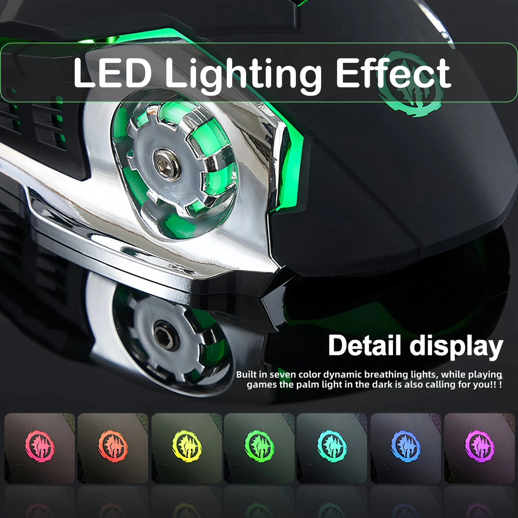Ratón RGB de modo Dual Bluetooth 5,2, ratón inalámbrico de 2,4G para juegos, ratón silencioso recargable, ratón de 3600 DPI para ordenador portátil