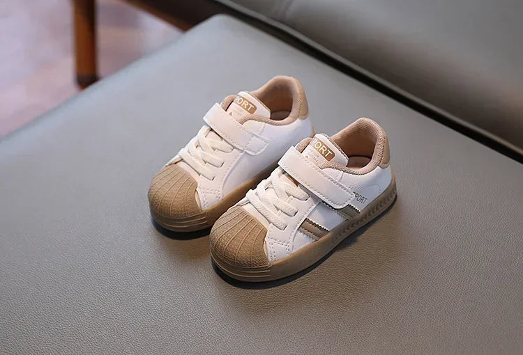 Zapatos informales para niños, zapatillas deportivas para niños, zapatillas de tenis transpirables, zapatos para bebés y niñas, zapatos planos blancos de moda de primavera para correr