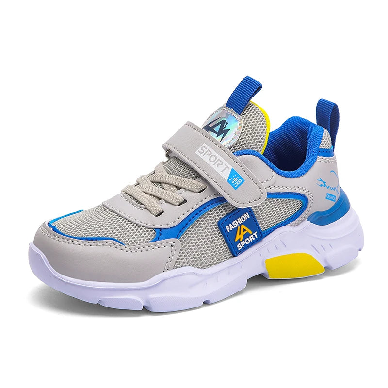 Zapatos deportivos para niños, zapatos deportivos informales transpirables de malla de moda, zapatos para correr ligeros, cómodos