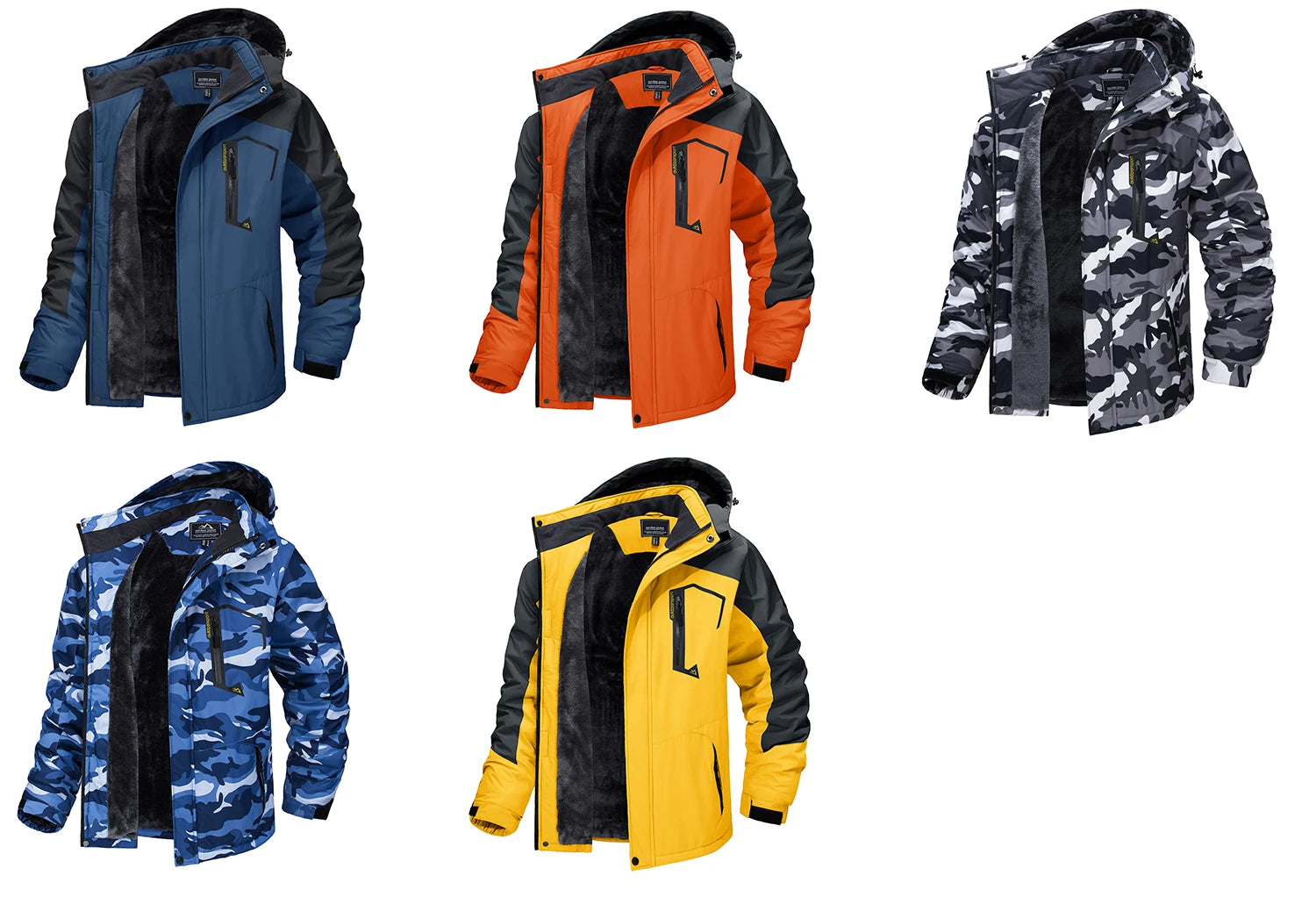 TACVASEN, chaquetas de montaña con forro polar, chaquetas de senderismo para hombre, abrigos con capucha extraíbles para exteriores, Parka de esquí y Snowboard, prendas de vestir de invierno