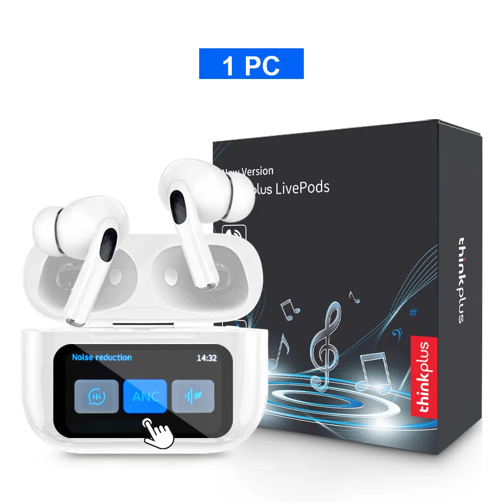 Original Thinkplus auriculares inalámbricos Bluetooth ANC auriculares con reducción de ruido HD micrófono llamada Gamer auriculares LED Control de pantalla táctil