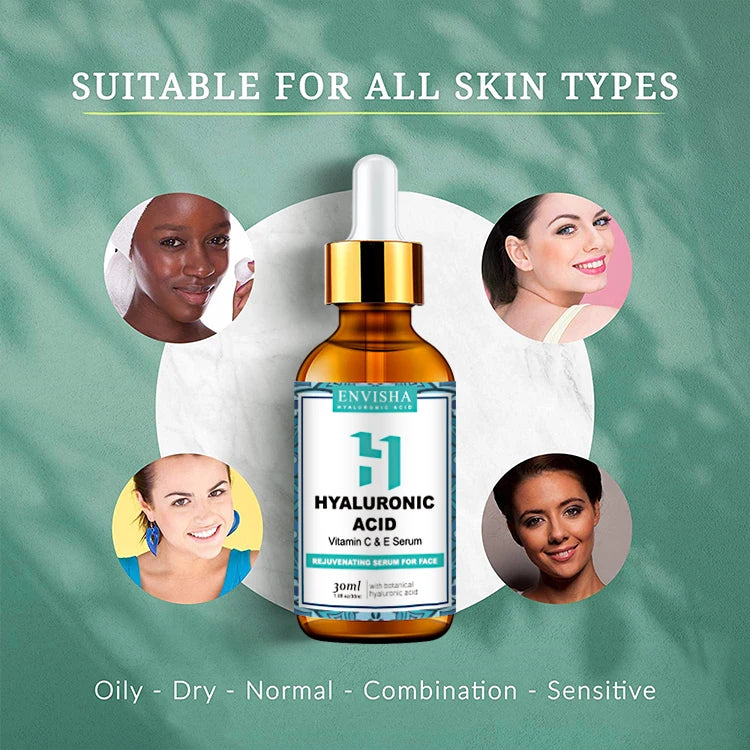 ENVISHA-suero Facial para el cuidado de la piel, vitamina C, ácido hialurónico, Retinol, esencia Facial, antiarrugas, envejecimiento, blanqueamiento, reducción de poros, Belleza