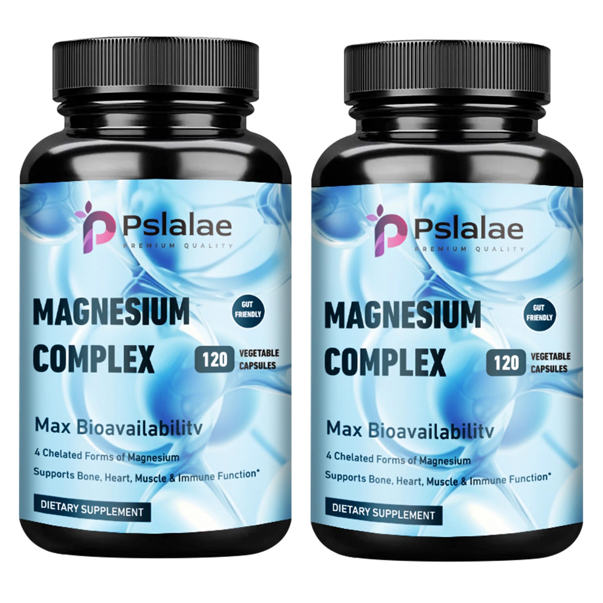Complejo de magnesio-soporta el sueño profundo, promueve el crecimiento muscular, hueso, cerebro, salud del corazón-120 cápsulas