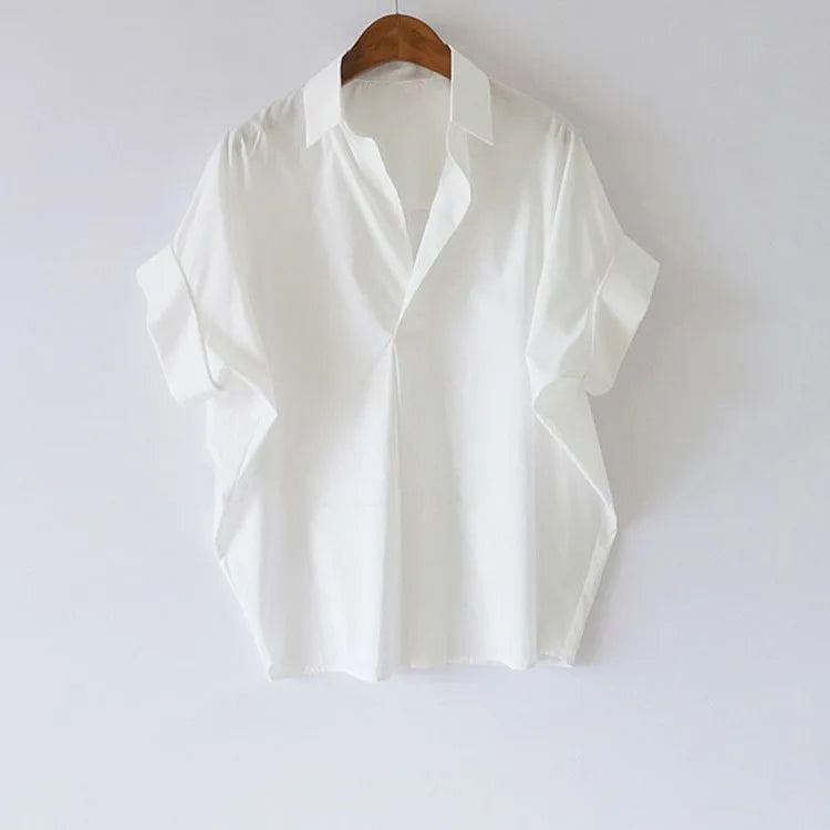 Camisetas de verano para mujer, blusa Vintage Sexy, camisa de manga corta fruncida de gasa, camisetas con volantes, camisetas informales holgadas
