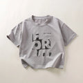 Camiseta de manga corta para niños, novedad de verano, para niños y niñas, versión coreana, camiseta suave, Top moderno