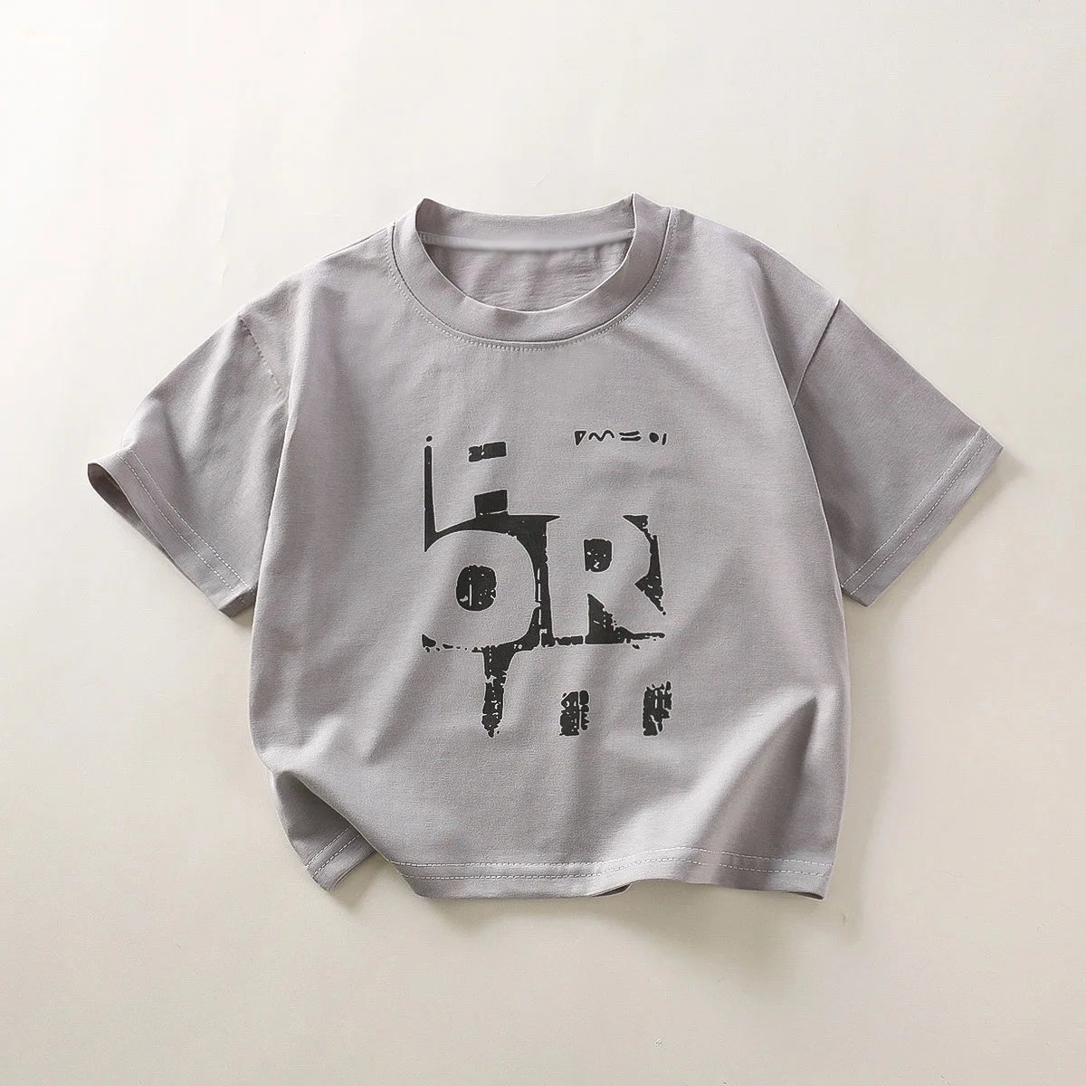 Camiseta de manga corta para niños, novedad de verano, para niños y niñas, versión coreana, camiseta suave, Top moderno