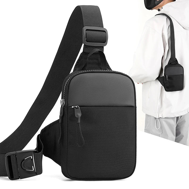 1Pieces Men's Chest Bag Fashion Small Canvas Shoulder Crossbody Bags Outdoor Mountaineering Bag Christmas Gifts