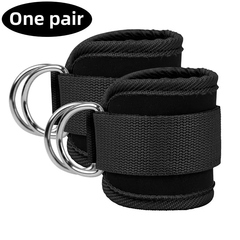 Correas de tobillo ajustables para fitness con anillo en D, soporte para entrenamientos de fuerza de piernas en gimnasio, polea con hebilla, protector deportivo de seguridad para abductores.