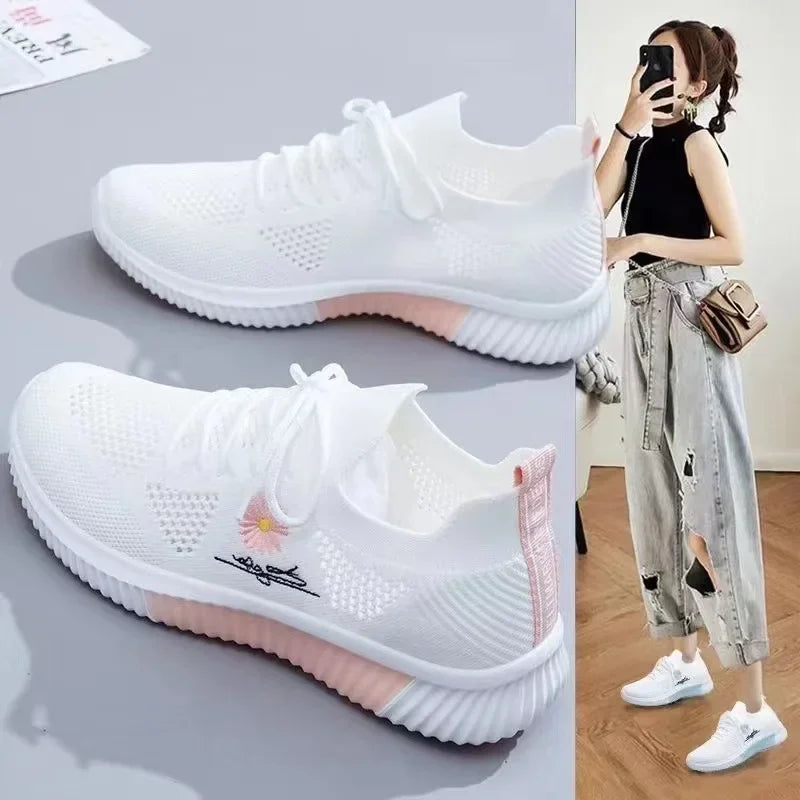 Tenis Feminino, zapatos de Tenis de verano para mujer, gran oferta 20225, gran oferta, malla de aire grande, zapatos deportivos transpirables huecos versátiles para gimnasio, zapatos informales