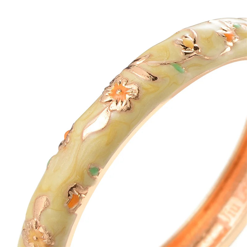 Pulsera esmaltada para mujer, brazaletes cloisonné en la mano, pulseras florales de mano para mujer, joyería africana, regalos para el día de la madre de la India de Dubai