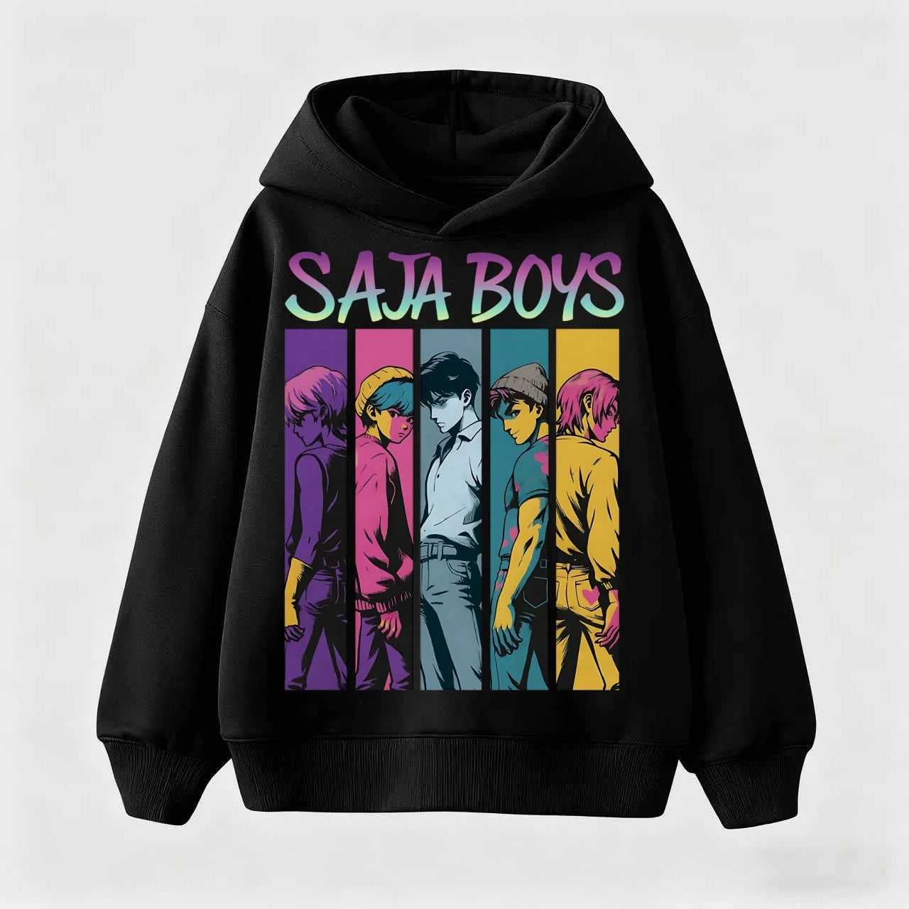 Sudadera con capucha de dibujos animados, serie KPOP Demon Hunters 2026: Sudadera con capucha fresca para niños y niñas, top informal a la moda
