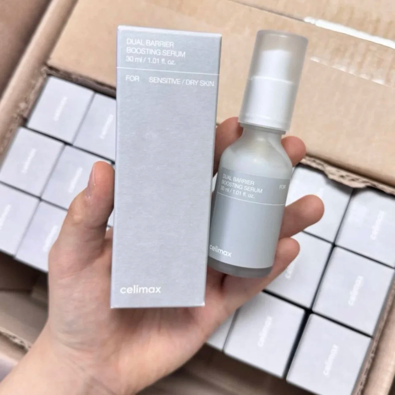 Suero Celimax de Doble Barrera para Piel Seca y Sensible, Calmante, Nutritivo Profundo e Hidratante, Esencia Facial Coreana Original