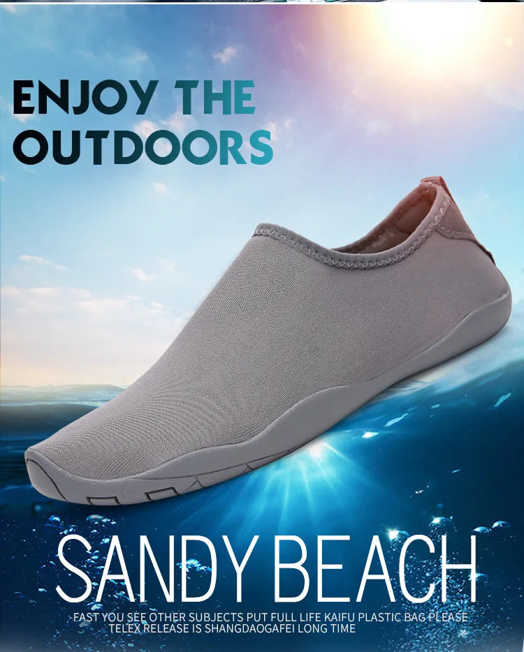 Zapatos acuáticos Unisex para parejas, zapatos de natación antideslizantes de suela blanda acolchados para exteriores, zapatos de playa de secado rápido para esnórquel, zapatos de Fitness
