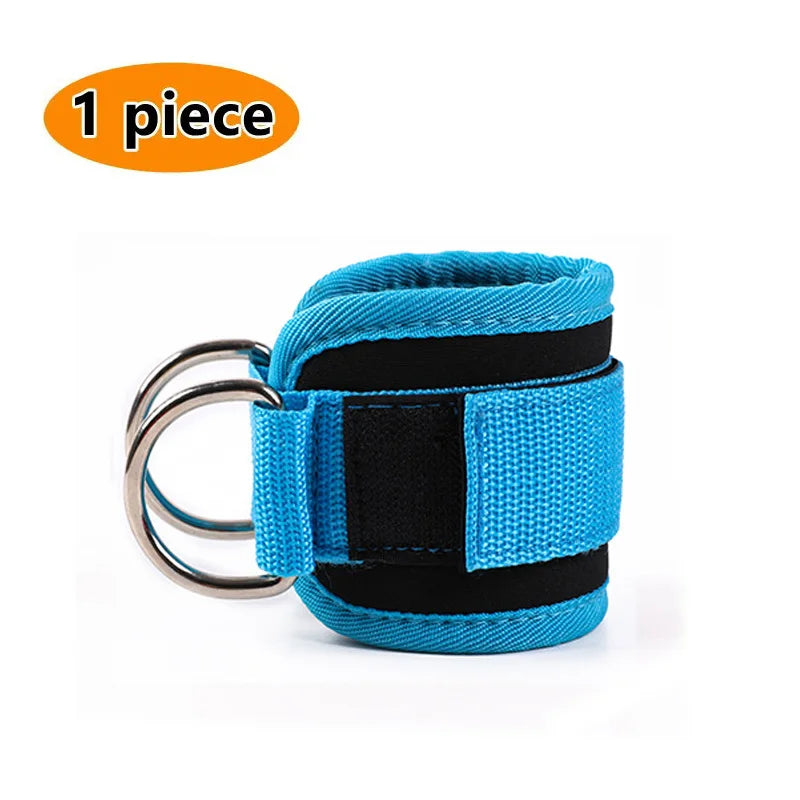 Correas de tobillo ajustables para fitness con anillo en D, soporte para entrenamientos de fuerza de piernas en gimnasio, polea con hebilla, protector deportivo de seguridad para abductores.