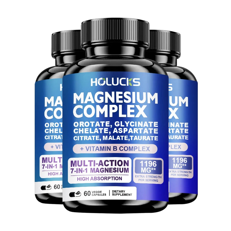 Cápsulas de Complejo de Magnesio, Favorecen la Energía, la Fortaleza Ósea, un Sueño Profundo y Reparador, la Salud Cerebral y el Alivio de la Ansiedad