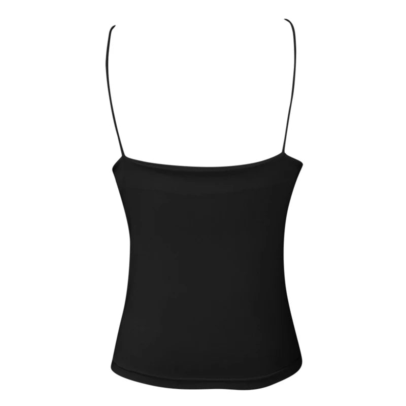 Camiseta sin mangas Sexy de verano para mujer, Tops básicos con tirantes, camisola delgada sin mangas