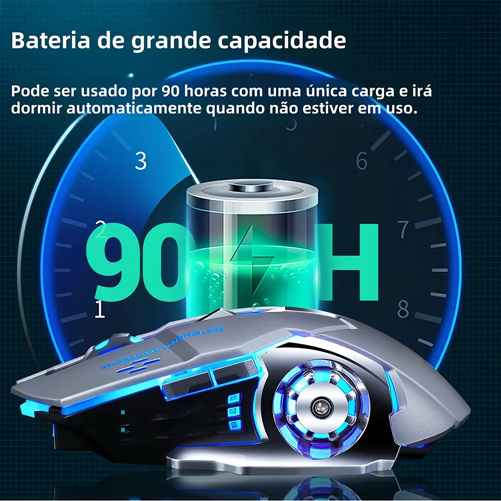 Ratón RGB de modo Dual Bluetooth 5,2, ratón inalámbrico de 2,4G para juegos, ratón silencioso recargable, ratón de 3600 DPI para ordenador portátil