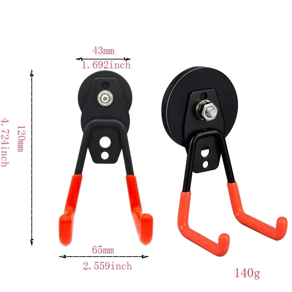 Gancho para garaje, instalación sin clavos, alta resistencia, antideslizante, impermeable, adecuado para herramientas de jardinería, 43 mm