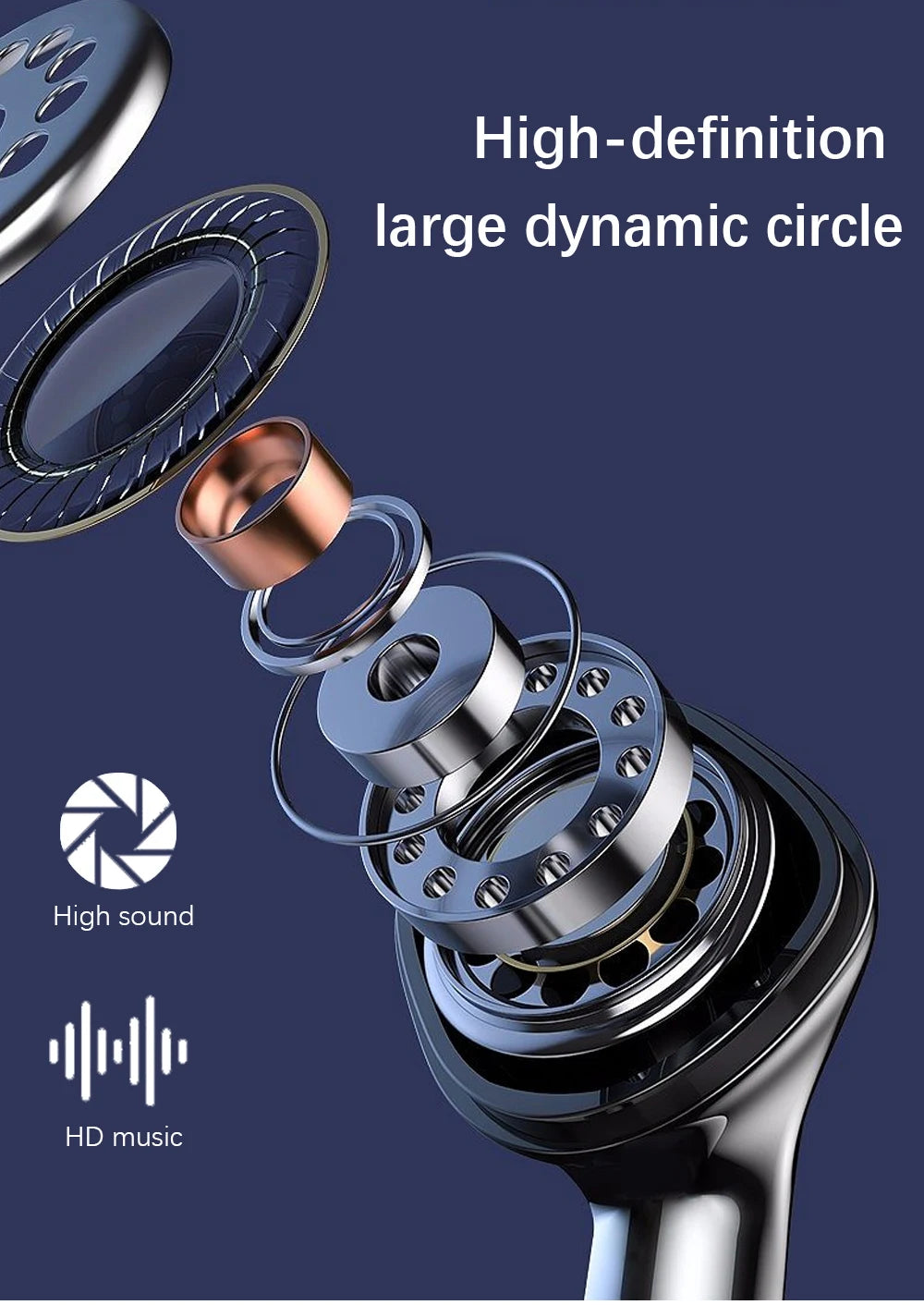 Original Thinkplus auriculares inalámbricos Bluetooth ANC auriculares con reducción de ruido HD micrófono llamada Gamer auriculares LED Control de pantalla táctil