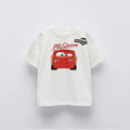 Camisetas de dibujos animados de coche, Tops para niño, ropa de moda de verano para niños, ropa de manga corta, camisetas con estampado, camiseta informal holgada