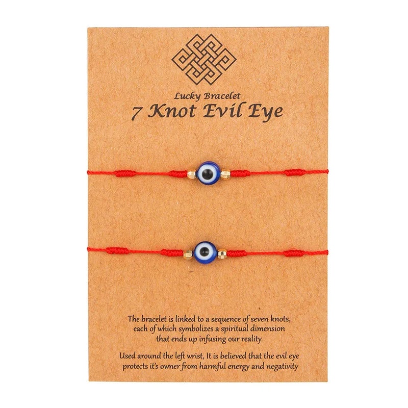 Pulsera de pareja para mujer, cadena de cuerda trenzada hecha a mano, corazón de madre e hija, pulseras con dijes, regalo de joyería de hermana de la amistad de la suerte
