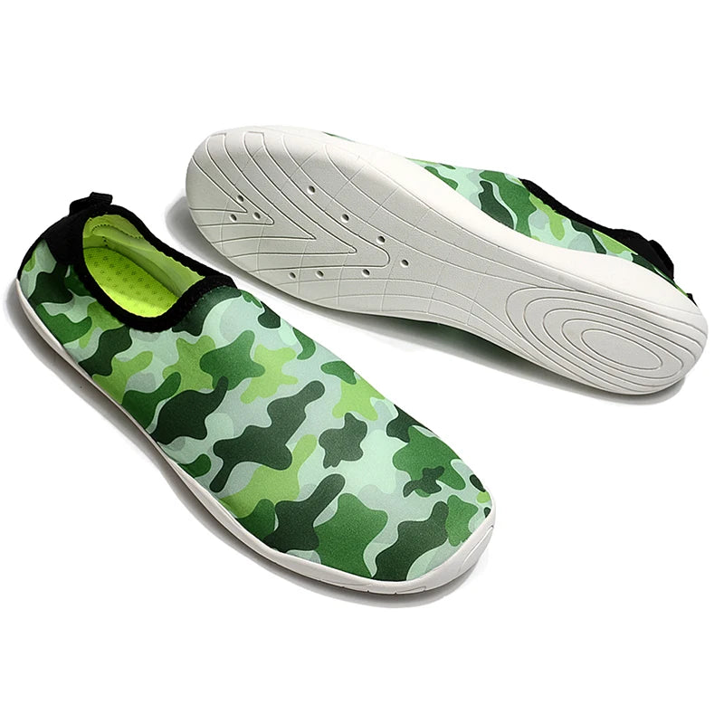 Zapatos acuáticos Unisex para parejas, zapatos de natación antideslizantes de suela blanda acolchados para exteriores, zapatos de playa de secado rápido para esnórquel, zapatos de Fitness