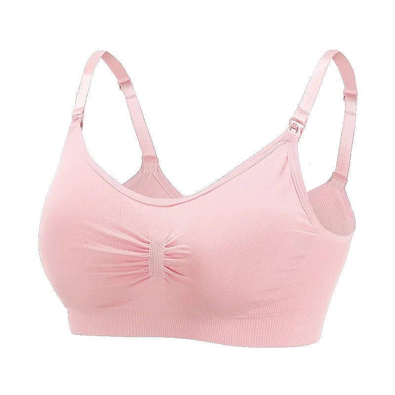 Sujetadores de lactancia de alta calidad, de algodón, para embarazadas, ropa interior sin costuras, talla grande, transpirable, con efecto push-up.