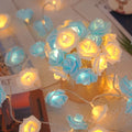 Guirnalda de Luces LED de 3m con 20 Rosas Artificiales, Funciona con Pilas, Decoración para Bodas, Habitaciones, Ramadán, Regalos para el Día de la Madre