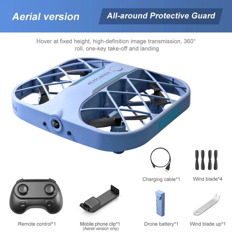 JJRC H107 Dron RC con 2 baterías RC Dron 8K 4K Quadcopter con cámara control remoto Drone juguetes de Navidad regalo para niños chico