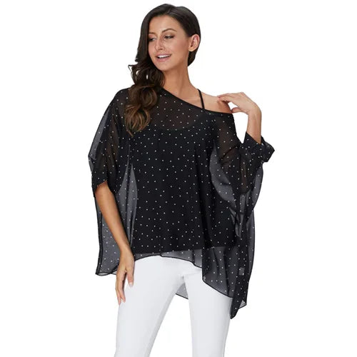 Novedad 2015 de mini vestidos casuales de gasa con estampado de flores para señoras, vestidos estilo bohemio con manga de murciélago en tallas grandes 4XL 5XL 6XL