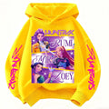 Sudadera con capucha Huntrix KPop Dem on Hunters para niños y niñas (estilo princesa) y niños (diseño moderno), se adapta como una sudadera infantil.