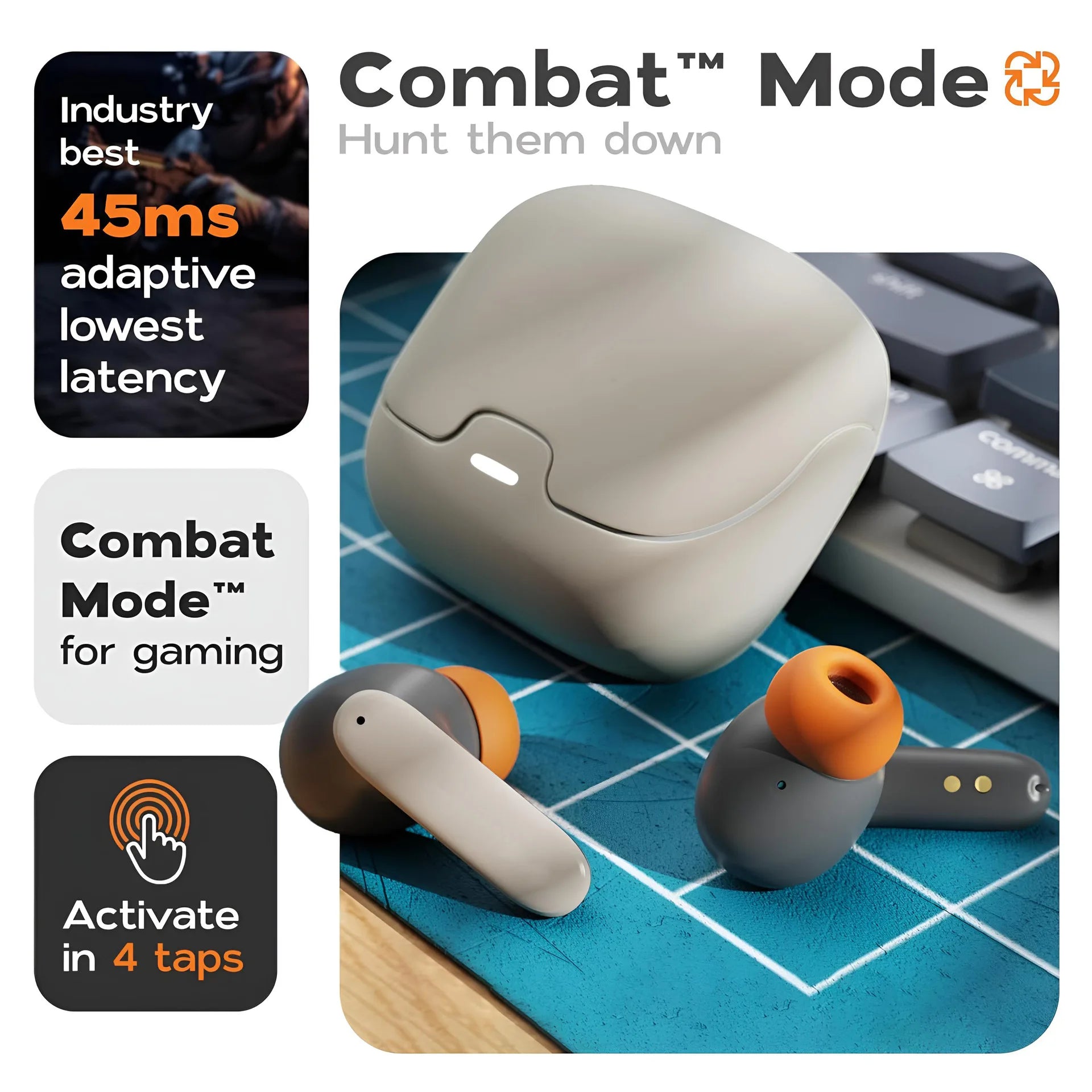 Auriculares inalámbricos TWS 5,4 Bluetooth latencia Ultra baja micrófono Dual ENC cancelación de ruido en el oído auriculares Bluetooth