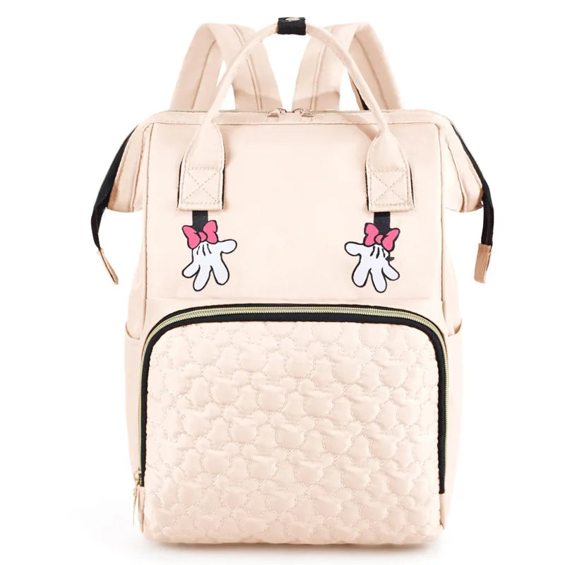 Mochila multifuncional con nombre bordado para madre e hijo, bolso portátil de gran capacidad para viaje al aire libre con múltiples compartimentos