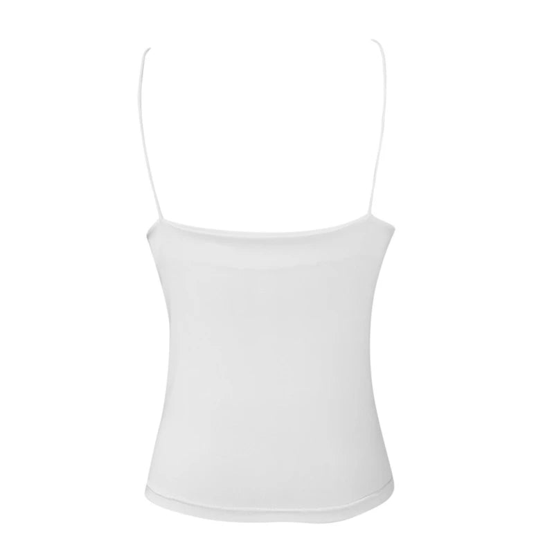 Camiseta sin mangas Sexy de verano para mujer, Tops básicos con tirantes, camisola delgada sin mangas