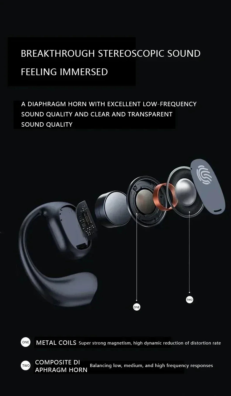 Auriculares Lenovo de conducción ósea, auriculares inalámbricos deportivos con Bluetooth 5,3, HiFi 9D, estéreo, resistentes al agua, TWS, Control táctil, cancelación de ruido